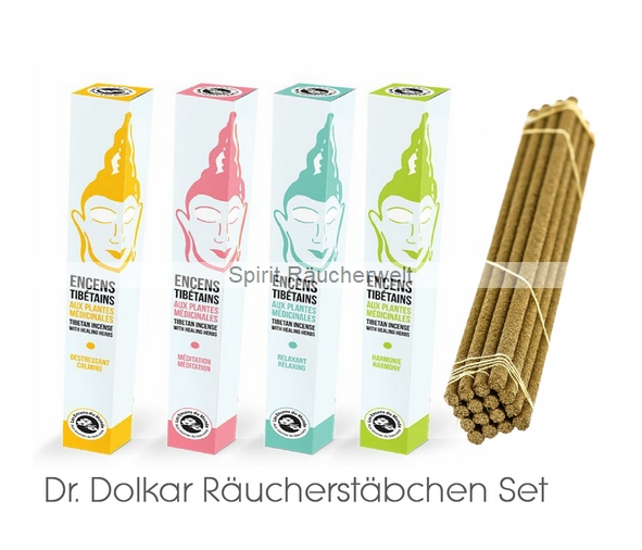 4er-Set Dr. Dolkar - tibetische Räucherstäbchen - von Aromandise