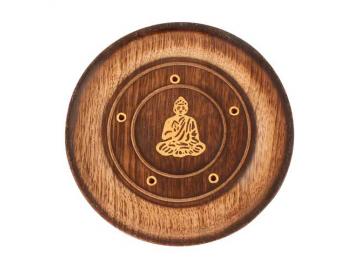 2. Wahl - Buddha Räucherstäbchenhalter aus Holz - D10cm